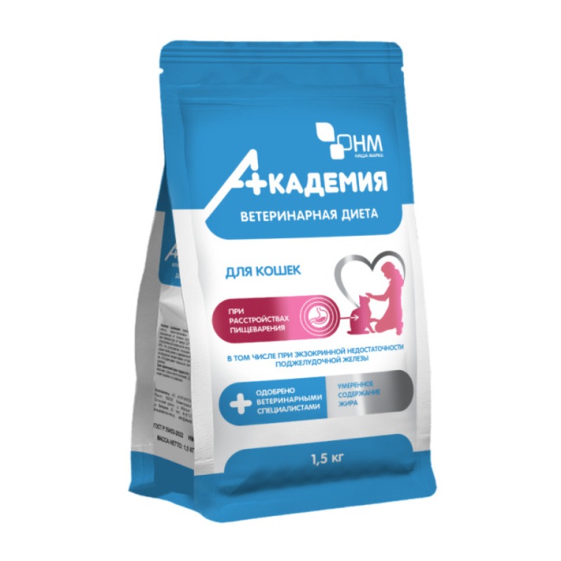 Академия Ветеринарная диета сухой корм для кошек при расстройствах пищеварения